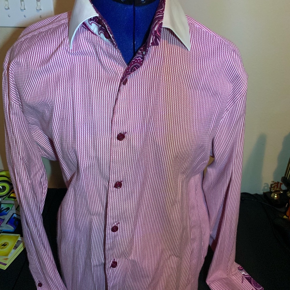 Bertigo pink men’s dress shirt.